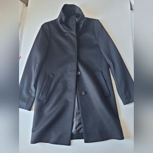 Uniqlo Cashmere Stand Collar Coat Black XS